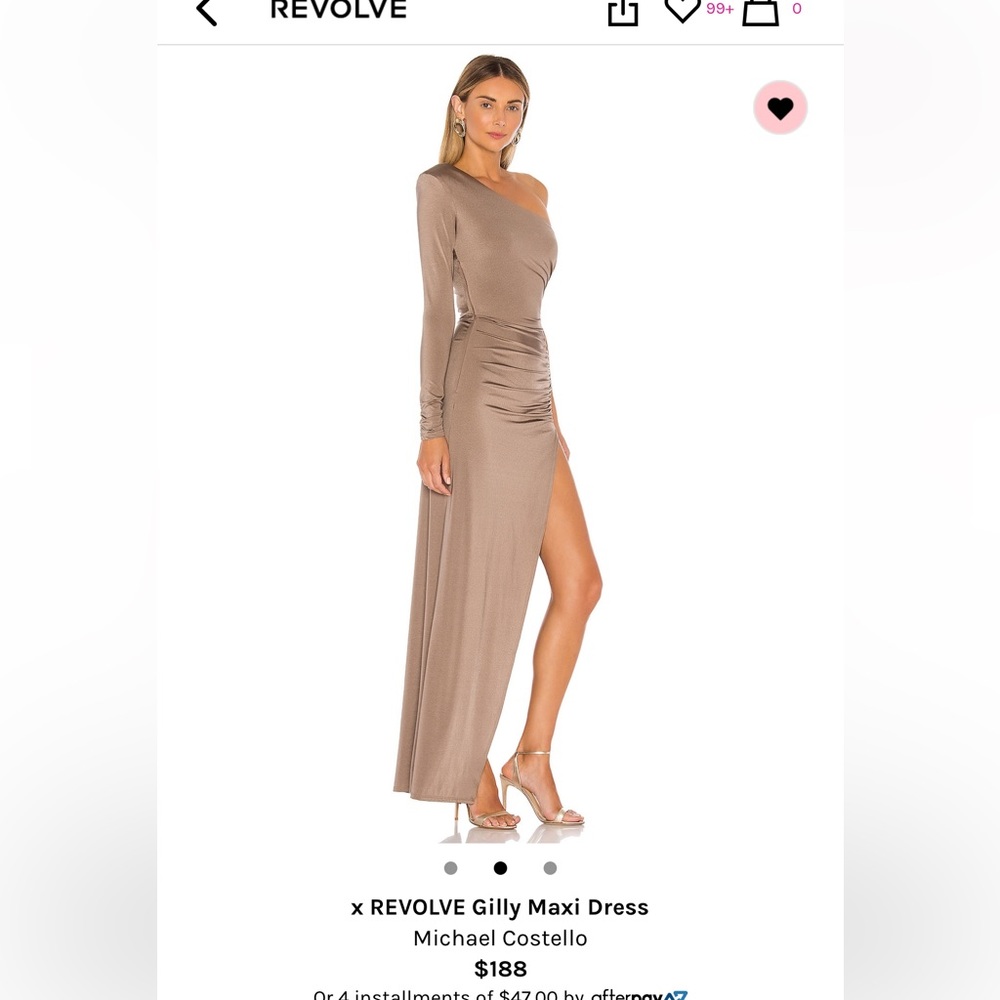 MICHAEL COSTELLO MAXI DRESS - taupe XS